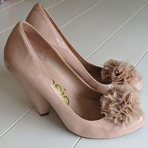 Kensie Blush Chunky Pin-up Style Heels